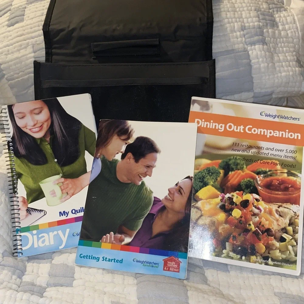 WW Weight Watchers Black Member Carrying Case Turn Around Nylon NWT W/ 3 Books